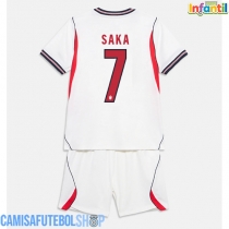 Camisa de time de futebol Inglaterra Bukayo Saka #7 Replicas 1º Equipamento Infantil Mundo 2026 Manga Curta (+ Calças curtas)